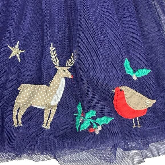 Baby Boden Christmas Applique Tulle Dress Size 18-24 Months - Picture 3 of 5